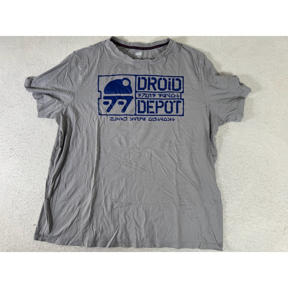 Star Wars Droid Depot T-Shirt Mens XXL Gray Good Galaxy's Edge Graphic Tee